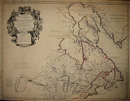 De l'Isle Guillaume (1675-1726) Carte du Canada ou de la Nouvelle France et des decouvertes qui y ont été faites... 1703 Parigi